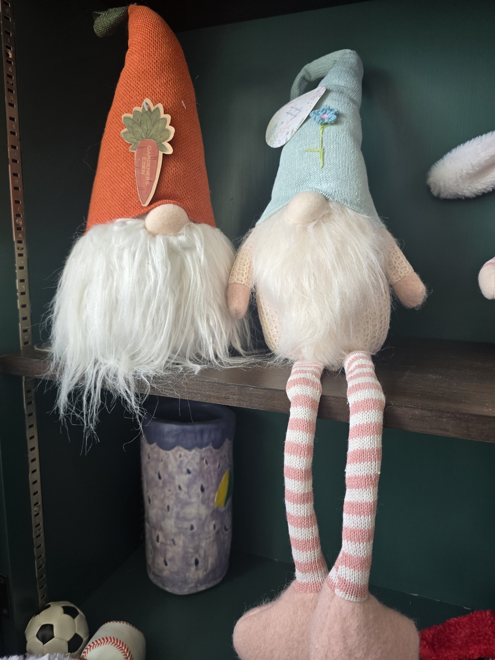 Plush Gnome Doll - Mint and Coral Easter/Spring Accessory